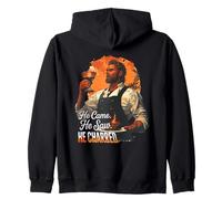 HE CAME HE SAW HE CHARRED Zip Hoodie