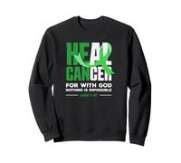 He Can Heal Christian Faith Ribbon Luke 1-37 Sweatshirt