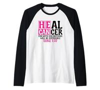 He Can Luke 1:37 Faith Bible Verse Quote Raglan Baseball Tee