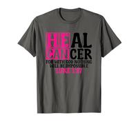 He Can Luke 1:37 Faith Bible Verse Quote T-Shirt
