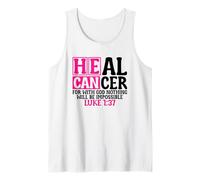 He Can Luke 1:37 Faith Bible Verse Quote Tank Top