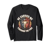 He Carried Me Through The Fire Faith Long Sleeve T-Shirt