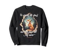 He Counts the Stars and Calls Them All by Name Bibel Verse Sweatshirt