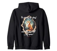 He Counts the Stars and Calls Them All by Name Bibel Verse Zip Hoodie