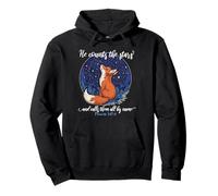 He Counts the Stars and Calls Them All by Name Christian Fox Pullover Hoodie