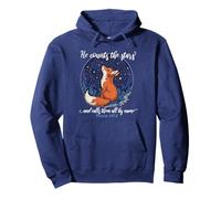 He Counts the Stars and Calls Them All by Name Christian Fox Pullover Hoodie