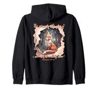 He Counts the Stars and Calls Them All by Name Christian Fox Zip Hoodie