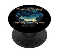 He Counts The Stars And Calls Them All By Name Psalm 147:4 PopSockets Adhesive PopGrip