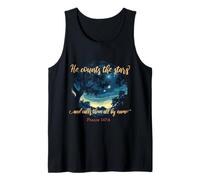 He Counts The Stars and Calls Them All by Name Psalm 147:4 Tank Top