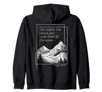 He Counts The Stars And Calls Them All By Name Psalm 147:4 Zip Hoodie