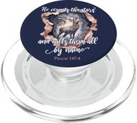 He Counts the Stars Bible Verse Deer PopSockets PopGrip for MagSafe