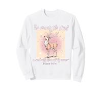 He Counts the Stars Bible Verse Deer Sweatshirt