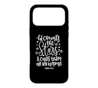 He Counts The Stars Christian Bible Quote Stars Verse Case for iPhone 17 Pro Max