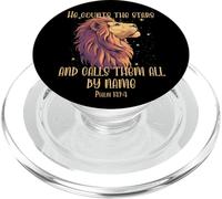 He Counts The Stars Psalm 147:4 Lion PopSockets PopGrip for MagSafe