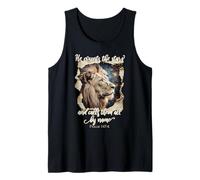 He Counts The Stars Psalm 147:4 Lion Tank Top