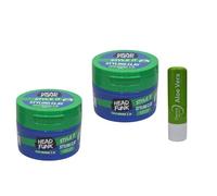 He@d Ƒûņḱ Styling Clay Hold Level - 5 Long Lasting Textured Hold,Twin Pack,100g With Free Aloe Vera Lip Balm