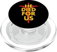 He Died For Us Jesus Christian Christmas PopSockets PopGrip for MagSafe