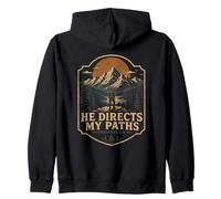 He Directs My Paths Proverbs 3 6 Mountain Zip Hoodie