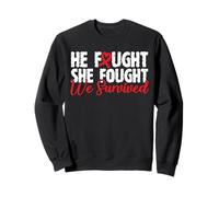 He Fought She Fought We Stroke Survivor Sweatshirt
