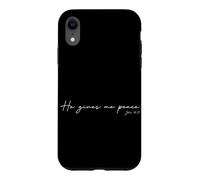 He Gives me Peace Christian Bible Verse Scripture Religion Case for iPhone XR