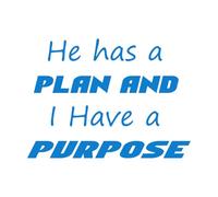 he has a Plan and i Have Purpose Wall Stickers 57.6x79cm Multiple Size Options Blue