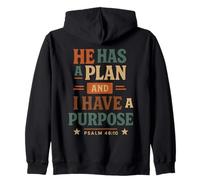 He Has A Plan Psalm 46 10 - Vintage Bible Verse Christian Zip Hoodie