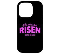 He Has Risen Bible Verse Luke 24:6 Scripture God Bible Pray Case for iPhone 14 Pro