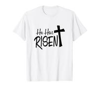 He Has Risen Easter Jesus Christian Religious Resurrection Value Graphic T-Shirt