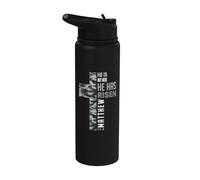 He Has Risen Matthew 28:6 Christian Easter Camo Cross Faith Stainless Steel Insulated Water Bottle