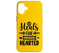 He Heals The Broken Hearted Inspirational Christian Faith Case for iPhone 16 Plus