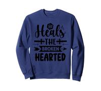He Heals The Broken Hearted Inspirational Christian Faith Sweatshirt