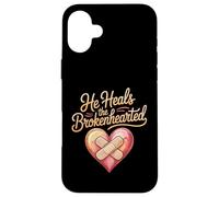 He Heals The Brokenhearted Faith Bible Comfort - Case for iPhone 16 Plus