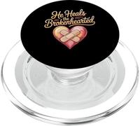 He Heals The Brokenhearted Faith Bible Comfort - PopSockets PopGrip for MagSafe