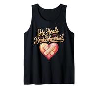 He Heals The Brokenhearted Faith Bible Comfort - Tank Top