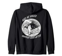 He Hiked Happily Ever After Nature Hiker Mountain Fun Hiking Zip Hoodie
