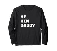 He Him Daddy Dom Daddy Man Bear Dom Top Gay Beard Pride Long Sleeve T-Shirt