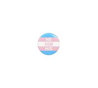 He/Him/His Pronoun Badge - Trans Pride Button Pin | Pronoun Identifier, LGBTQ+ Inclusive Accessory for Work, Events & Everyday Wear