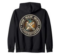 He Holds My Patients In His Hands Nurse Zip Hoodie