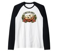 He Holds Us Jesus Vintage Graphic Christian Neo Trad Style Raglan Baseball Tee