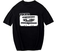 HE&HONP 1929 Old School Magnetic Tape Funny t Shirt Men Music Tape Cotton t-Shirt Punk Band Streetwear Tops Men Dropshipping Black(3X-Large)