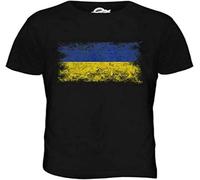HE&HONP Hold Ukraine Distressed Flag Mens UkraNa Ukrainian Gift Shirt Black(Medium)
