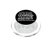 He is a New Creation Quote Floral Typography Encouragement PopSockets PopGrip for MagSafe
