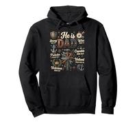 He is Dad Bible Verse Strong Wise Christian Father's Day Pullover Hoodie