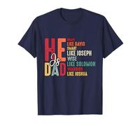He is Dad Brave Like David Christian Dad - Faith Fathers Day T-Shirt