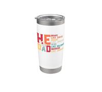 He is Dad - Brave - Like David - Smart - Like Joseph - Wise Stainless Steel Insulated Tumbler