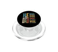 He Is Dad Christian Dad Retro Blessed Father God Jesus Papa PopSockets PopGrip for MagSafe