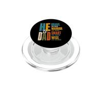 He Is Dad Christian Dad Retro Blessed Father God Jesus Papa PopSockets PopGrip for MagSafe