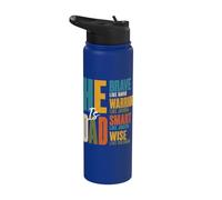 He is Dad Christian Dad Retro Blessed Father God Jesus Papa Stainless Steel Insulated Water Bottle