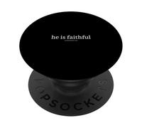 He Is Faithful Christian Bible Verse Minimalist Jesus PopSockets Adhesive PopGrip