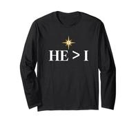 He is Greater - Christmas Faith in The Dark Edition Long Sleeve T-Shirt